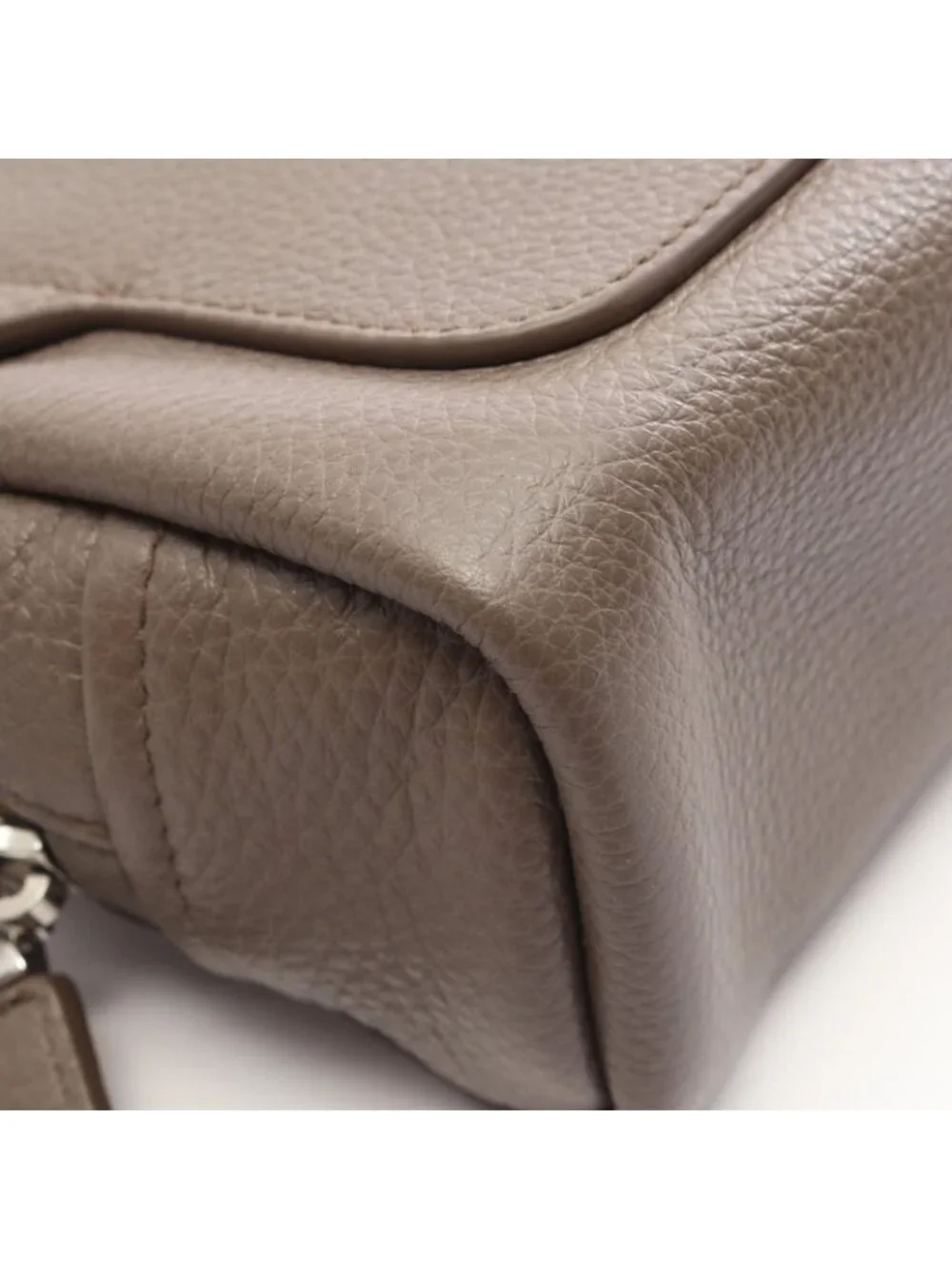 Prada Shoulder Bag VIT.DAINO Greige Multi Leather Triangle Logo 2-Way